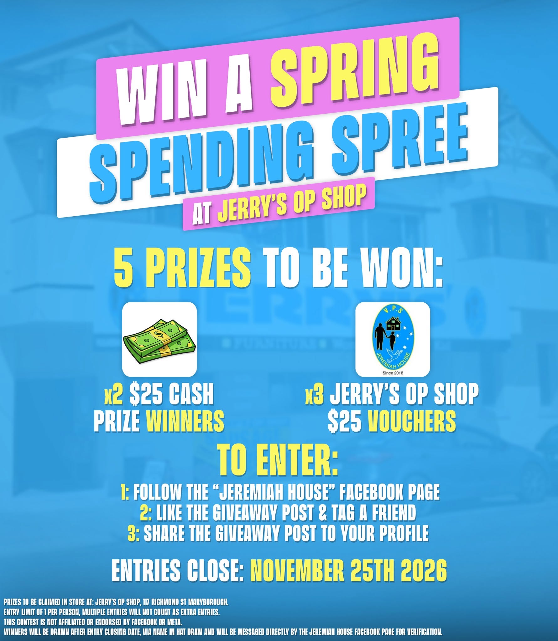 Win a Spring Spending spree at Jerry’s!